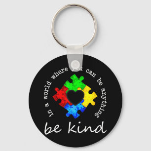 Help bring attention to autism awareness and accep keychain