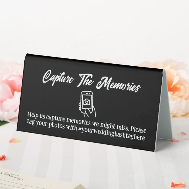 Help Capture The Memories We May Miss Table Tent (In SItu (Wedding))