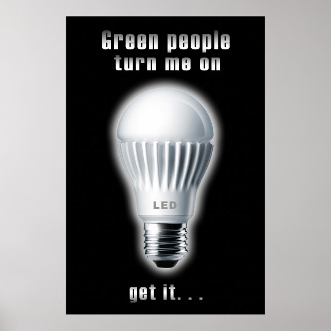 Help change the world, with a light bulb poster (Front)