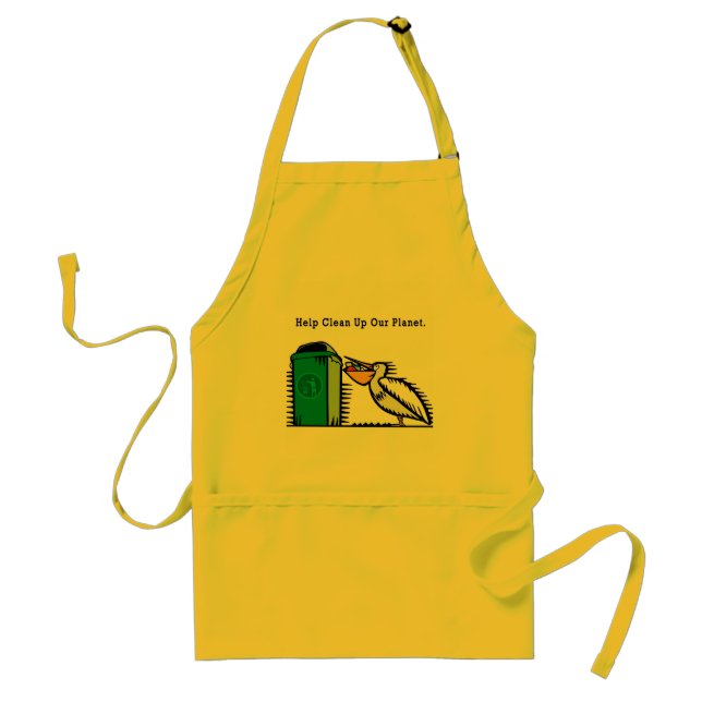 "Help Clean Up Our Planet" Adult Apron (Front)
