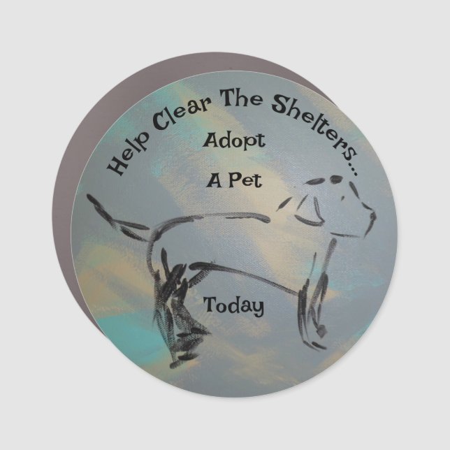 Help Clear The Shelters Adopt Today Car Magnet (Front)