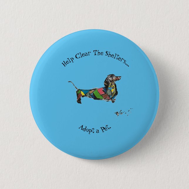 Help Clear The Shelters Message Button (Front)