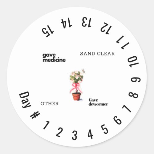 help count the days for meds classic round sticker