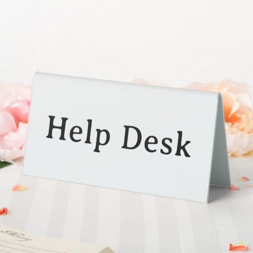 Help Desk | Plastic 6" X 3" Table Tent Sign