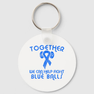 Help Fight Blue Balls Keychain