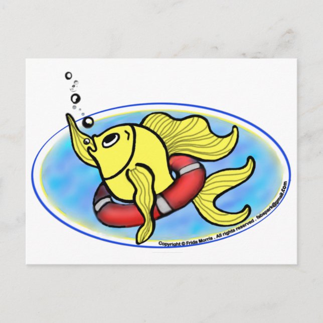 Help Fish Postcard (Front)