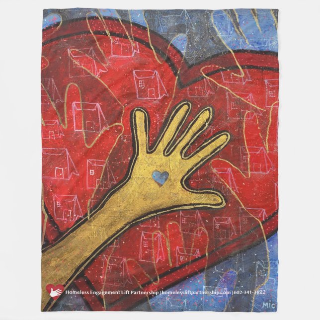 HELP Fleece Blanket (Front)