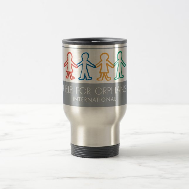 Help for Orphans Stainless Steel Travel Mug (Center)