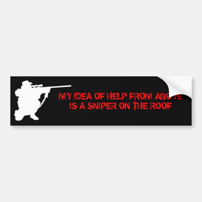 Help From Above Bumper Sticker (Front)