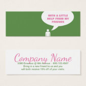 help from my friends comic bubble referral (Front & Back)