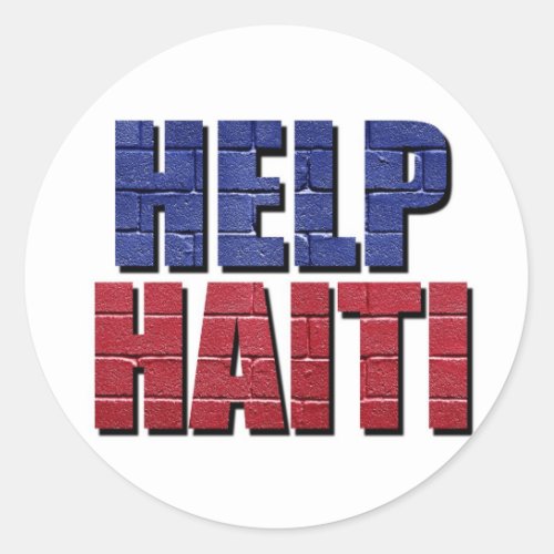 Help Haiti Classic Round Sticker