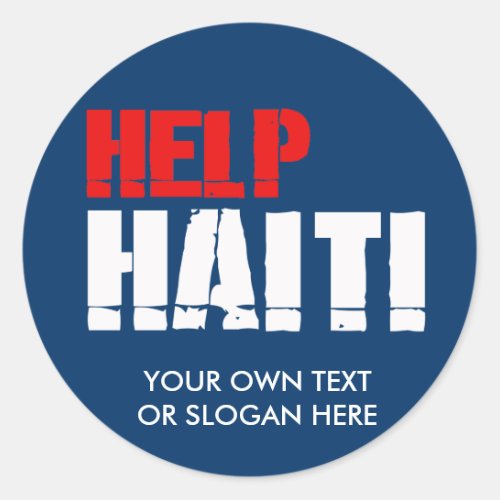 HELP HAITI CLASSIC ROUND STICKER