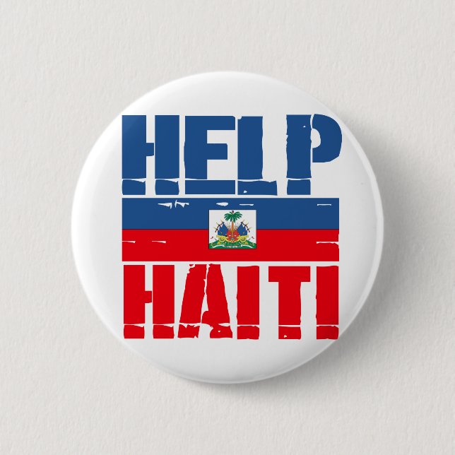 HELP HAITI FLAG BUTTON (Front)