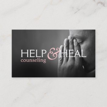 Help Heal Counseling Life Coach Therapy Therapist Business Card by CANVASBYOLICHEL at Zazzle