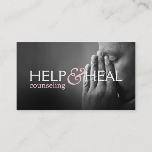 Customizable Help Heal Counseling Life Coach Therapy Therapist Business Card