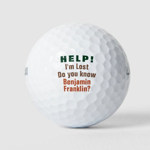 Help I Lost  Funny personalised customizable Name Golf Balls