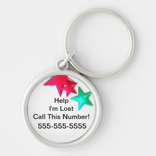 Help _ Im Lost Call This Number Keychain Tag