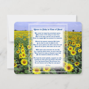 "Help in Time of Need" Christian poem Holiday Card