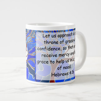 Help in time of need - Hebrews 4:16 - Bible verse Giant Coffee Mug