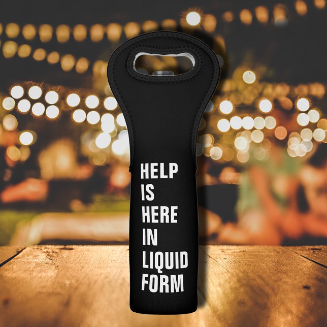 HELP IS HERE in Liquid Form Wine Bag (Creator Uploaded)