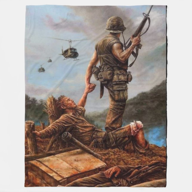 HELP IS ON THE WAY FLEECE BLANKET (Front)