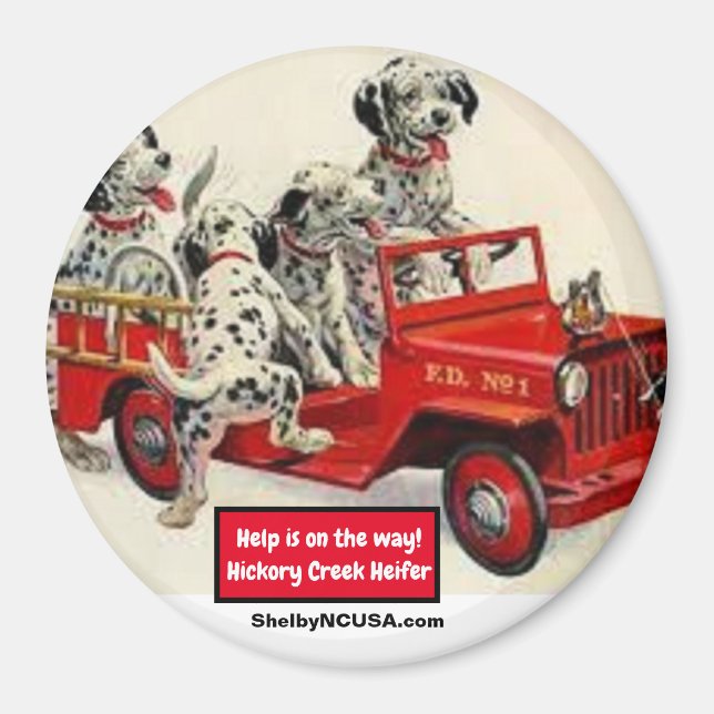 Help is on the way! Hickory Creek Heifer Magnet (Front)