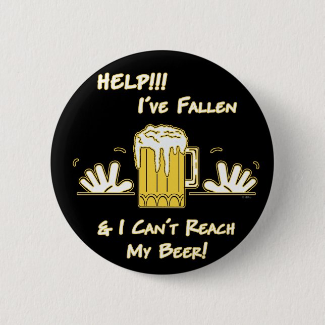 Help I've Fallen (dk) Pinback Button (Front)