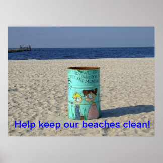 Help keep our beaches clean! poster