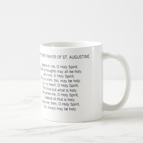 HELP ME BE HOLY PRAYER OF ST AUGUSTINE MUG