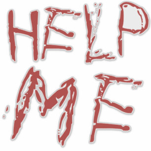Help Me Blood Halloween Sticker