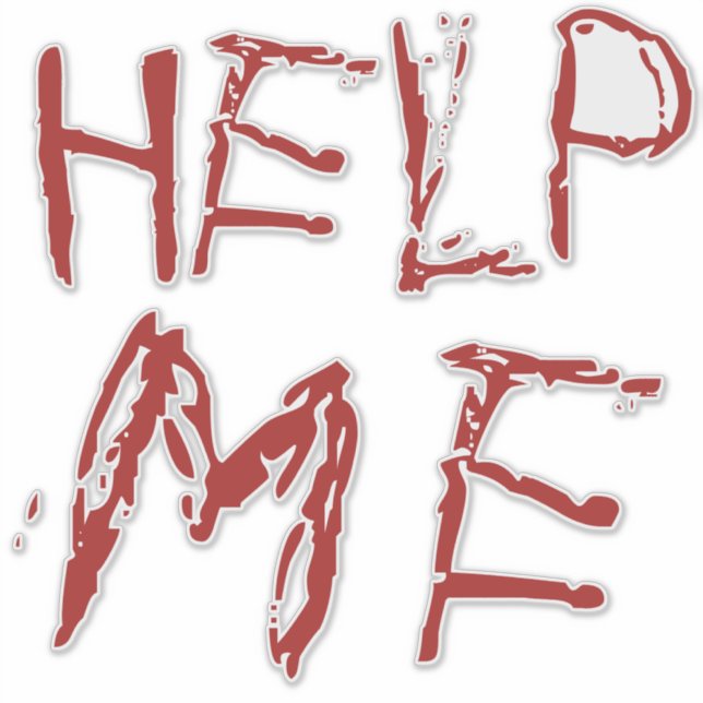 Help Me Blood Halloween Sticker (Front)