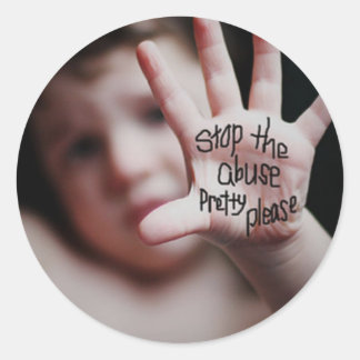 help me classic round sticker