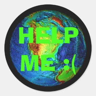 HELP ME :( CLASSIC ROUND STICKER