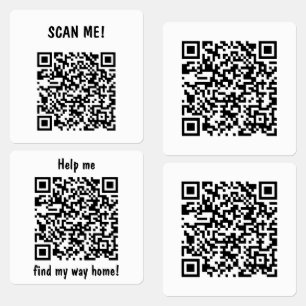 Help Me Find My Way Home Custom QR Code Labels