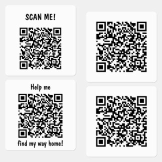 Help Me Find My Way Home Custom QR Code Labels