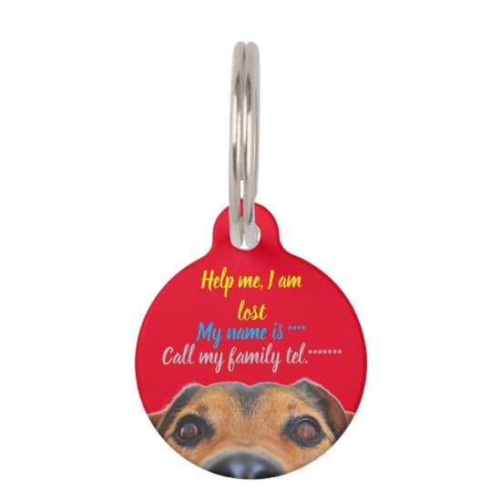 Help me I am lost Pet ID Tag