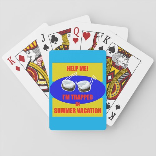 Help me Iâm trapped in summer vacation Playing Cards