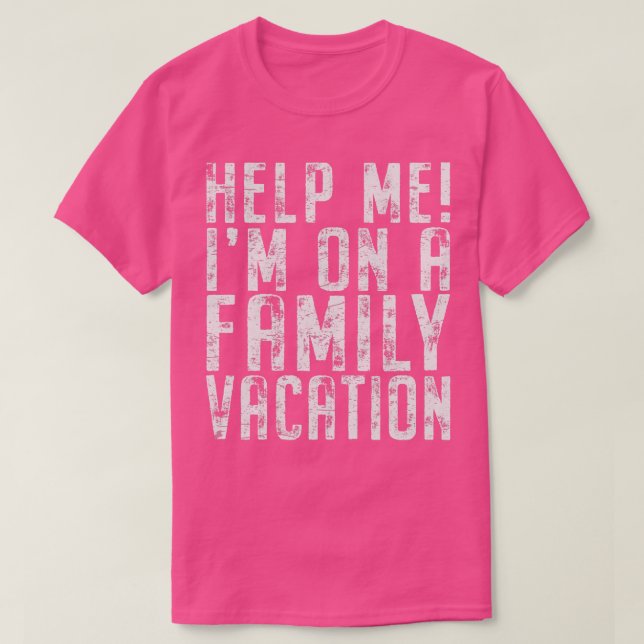 Help Me Im On A Family Vacation Road Trip Retro T-Shirt (Design Front)