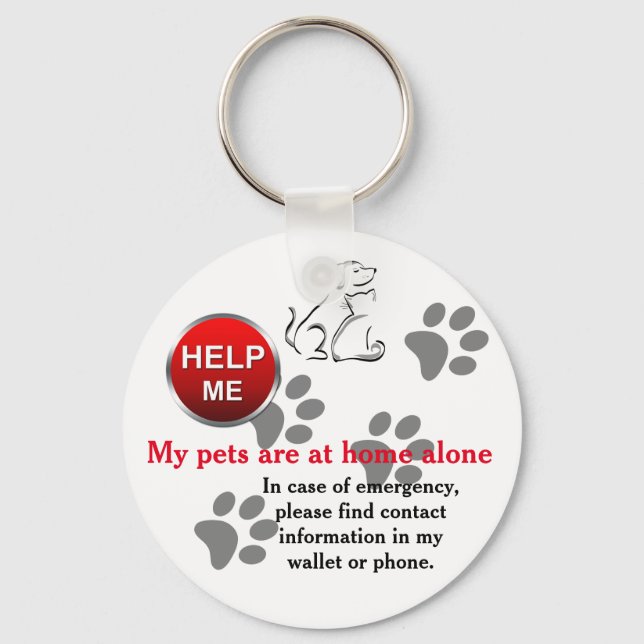 Help me pets at home, key chain (Front)