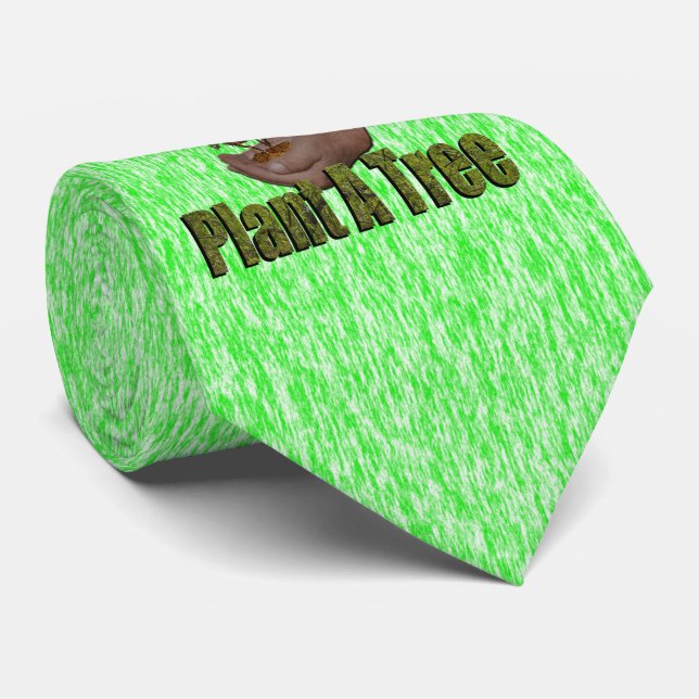 Help Mother Nature, Plant A Tree, Neck Tie (Rolled)