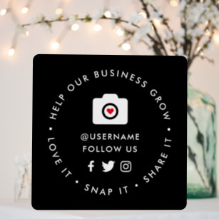 Help our Business Grow   Social Medial Followers Foam Board