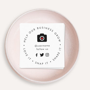 Help Our Business Grow | Social Medial Followers Square Business Card by GuavaDesign at Zazzle