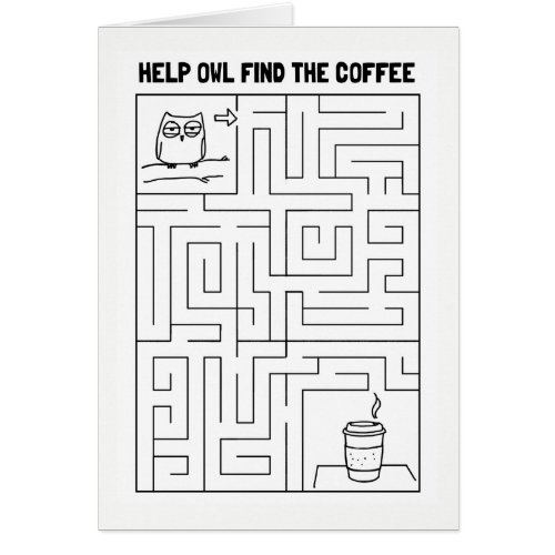 Help Owl Find the Coffee _ Blank Inside