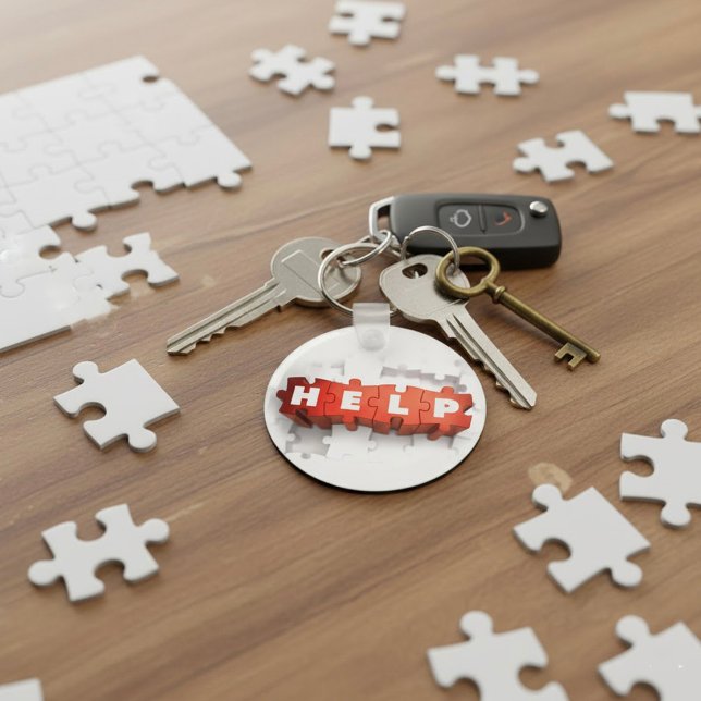 Help Puzzle Pieces Keychain (Creator Uploaded)