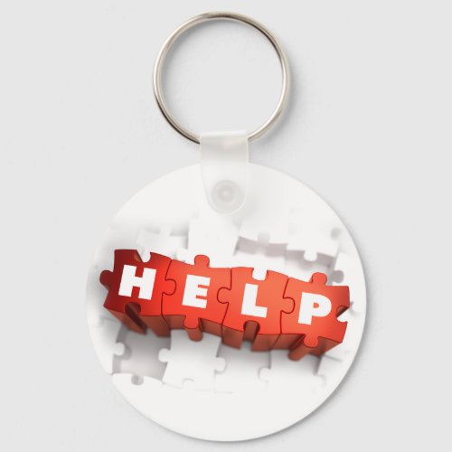 Help Puzzle Pieces Keychain