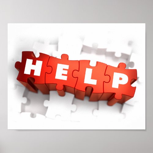 Help Puzzle Pieces Poster