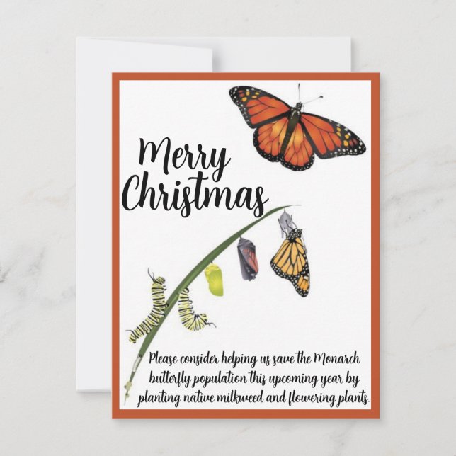 Help Save the Monarch butterfly Note Card (Front)