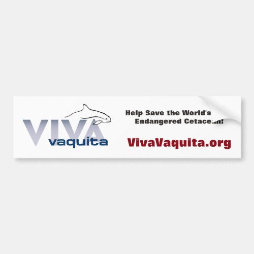 Help Save the Vaquita Bumper Sticker