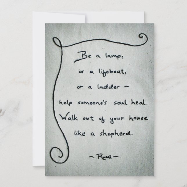 Help Someone - Rumi Greeting Card (Front)