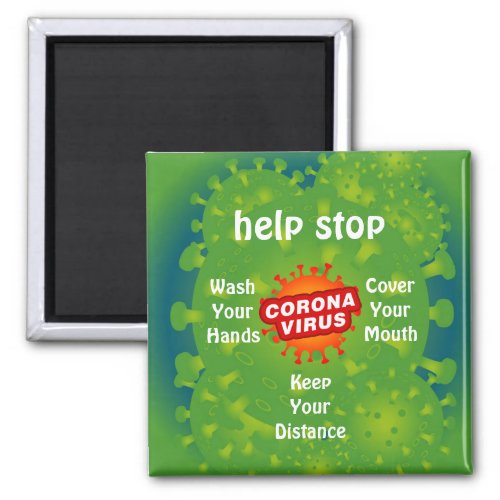 Help Stop Corona Virus Health Safety Magnet